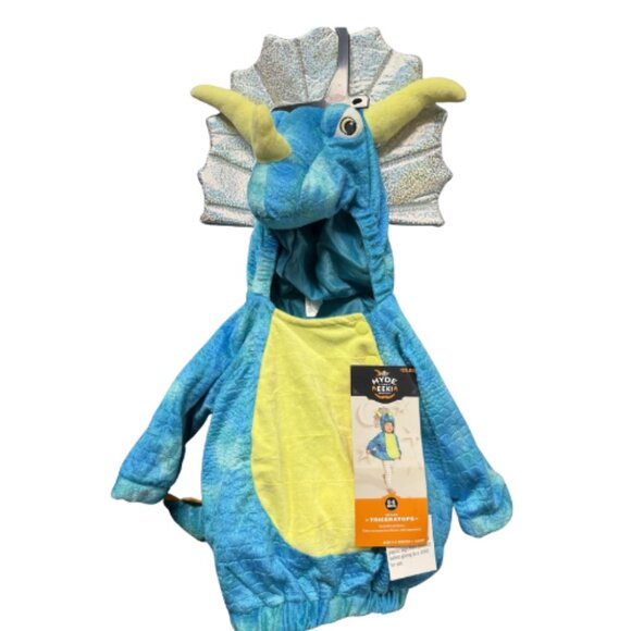 Target Hyde & Eek! Infant Triceratops Dinosaur Costume Blue 0-6 Months Halloween - Picture 3 of 6
